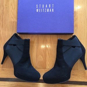 Womens YOLA Black Suede 4" Heeled Suede